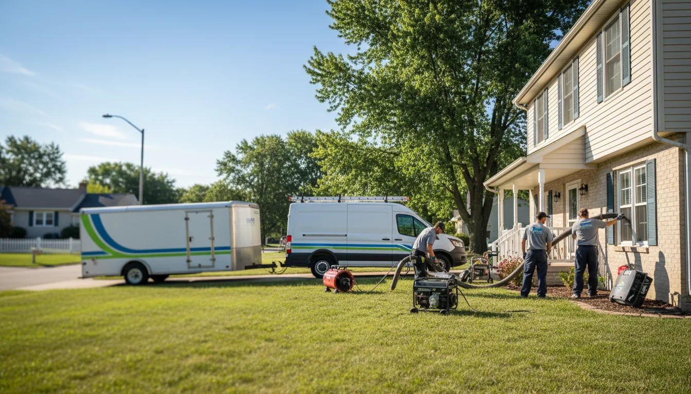 Flooded Basement Restoration And Cleanup With Repair in De Land, IL near me